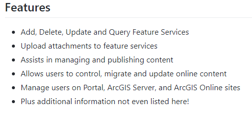 ArcREST Features
