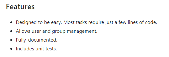 Portalpy Features