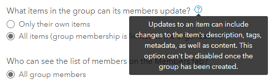 What can members update?